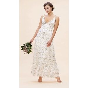 DRESS THE POPULATION Sunny Floral Embroidered Dress Prom Wedding Guest Small